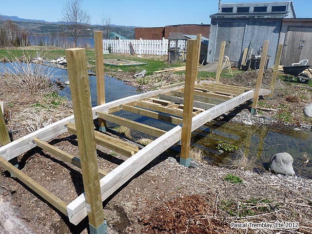 How to build a wooden foot bridge - Water Gardening Forum - Bridge decking