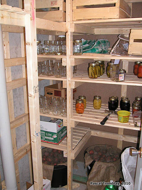 Food Storage Shelves And Vegetable Bins, Storage Room Shelving Plans