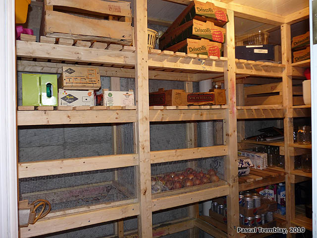 Basement cold room vegetable storage ideas