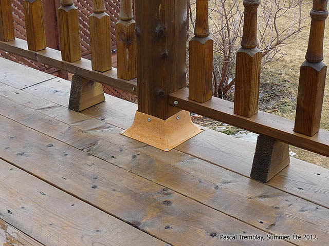 Post anchor for Deck Railings - How to build deck - Wrap-Around Deck Plan