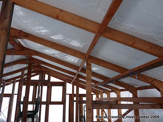 Greenhouse Wood frame and Poly - Greenhouse polyethylene plastic roof - Winterizing Greenhouse