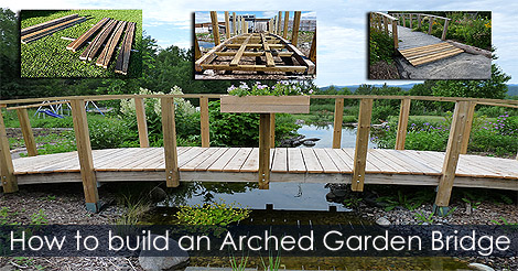 How to build a garden bridge - Build japanese garden bridge - Wood garden bridge with rails - Buy pond bridge