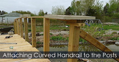 Cedar Hand-Crafted Cedar Garden Bridge with Rails. How to attach hand railing to the garden bridge railing posts