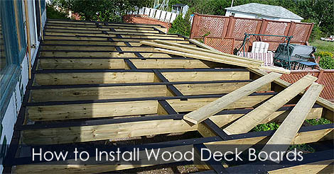 Installing deck boards - How to install wood deck boards - Deck building projects