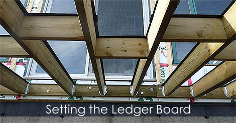 How to build a deck - Deck building steps - Setting the ledger board