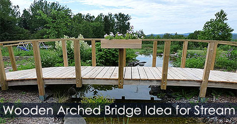 How to build a garden bridge - Pond bridges design ideas - Arched bridge for a garden stream or pond stream