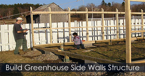 How to build a greenhouse - How to build greenhouse side walls structure - Garden greenhouse frame design - Greenhouse wood frame