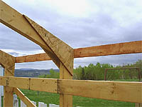 How to build a Greenhouse - Bracket idea for greenhouse trusses