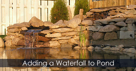Adding a Waterfall to Pond - Yard waterfalls - How to Build a Waterfall for Your Garden Pond - Waterfall weir or spillway