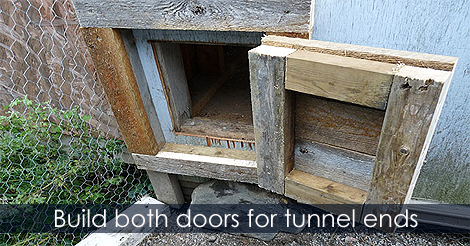 Chicken tunnel doors