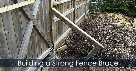 How to brace a fence post - Fence post bracing idea - Reinforcing a Garden Fence Post