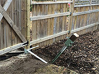 Garden fencing - How to brace a wooden fence post - Fence design