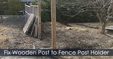 How to Set Fence Posts - Fixing Wooden Post to Fence Post Holder