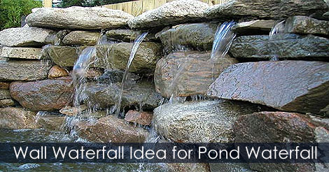 How to build a waterfall - How to stack stones for water features - Outdoor Wall Waterfall design idea