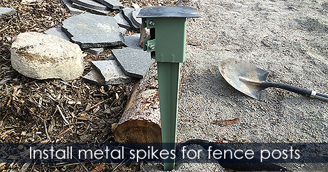 Install spikes for fence posts