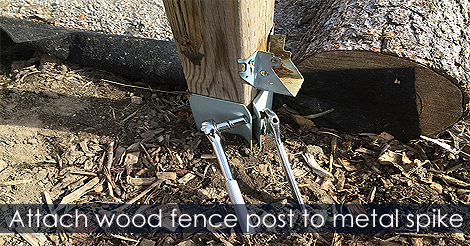 Metal spike for fence posts
