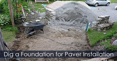 Excavation depth for pavers - How deep to dig for pavers - How to install pavers - Paver Path installation guide - DIY paver walkway 