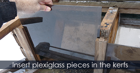 Bird feeder - sheets of plexiglass