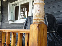 How to stain deck railings - How to stain deck trim - Siding Logs and trim