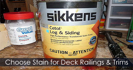 Stain deck railings deck trims and deck stairs - Wood preservative for decks - Staining deck steps instructions