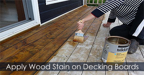 Applying stain deck - How to stain a wooden deck - How to protect wood deck - Best protection for decks