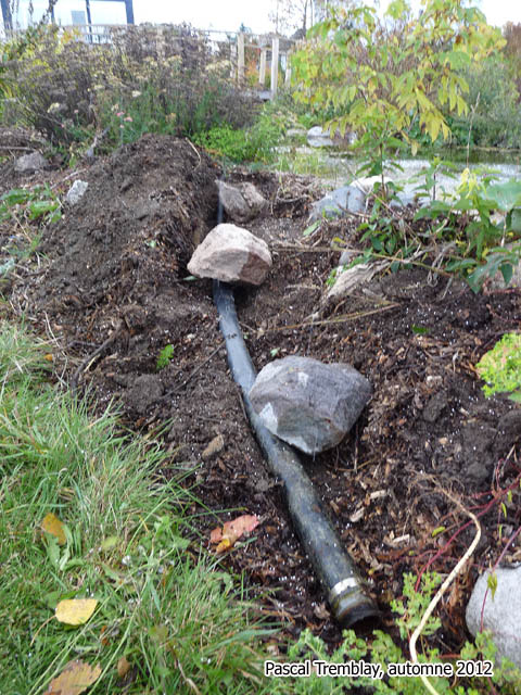Pond tubing and hardware - Build a water garden - Winterizing Backyard pond