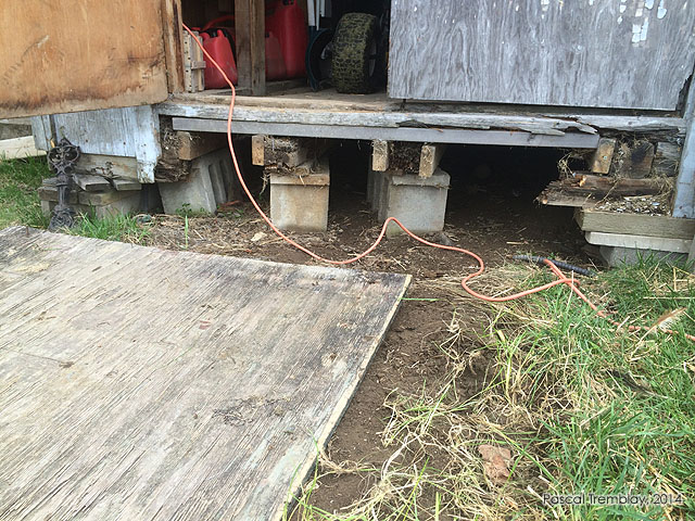 Replacing shed ramp - Install shed ramp ledger