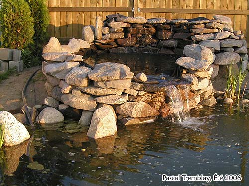 Waterfall for pond - How to build wall waterfalls - Pictures of waterfalls