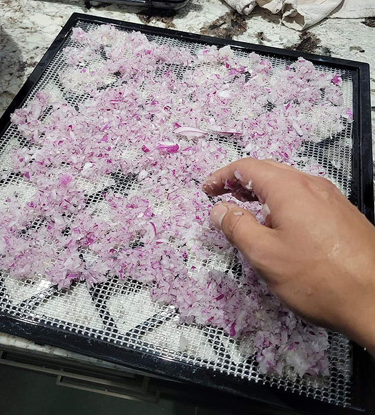 Dehydrate vegetables