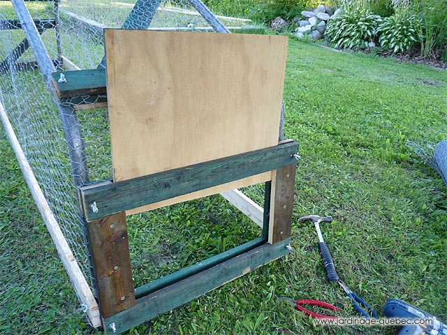Making a Chicken Tractor - How to make a sliding dor for a mobile chicken coop