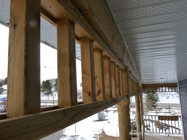 Victorian Deck Design - Wrap-around Gallery - Porch trim - Treated Wood Handrails