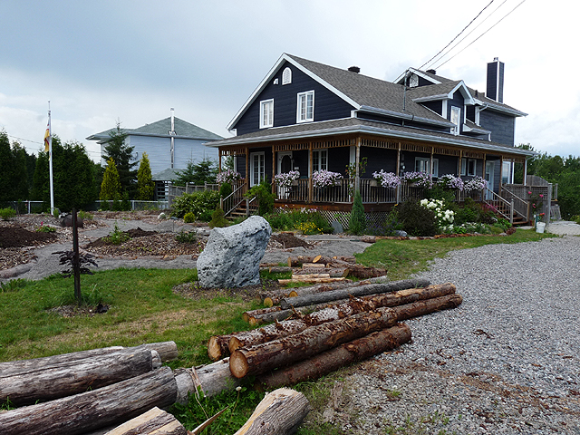 Landscaping with logs