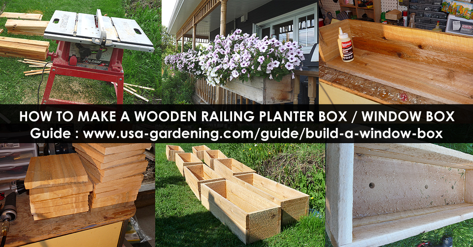 Wooden Railing Planter, How To Prepare A Wooden Box For Planting