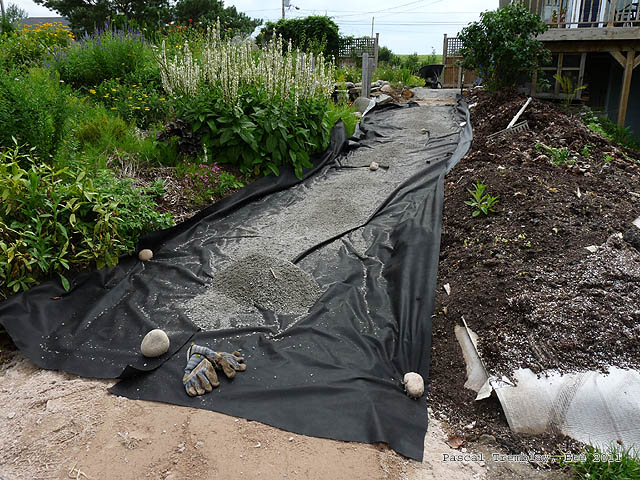 Ide de sentier au Jardin - Toile gotextile pour sentier et chemins de jardin - Pose de la toile gotextile