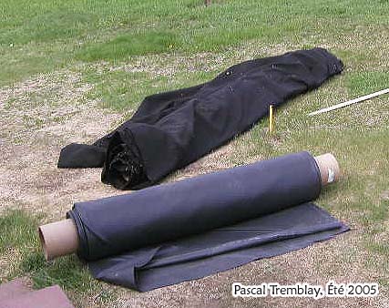 Toile pour bassin - Toile membrane bche EPDM - Toile Gotextile - toile de plastique bassin