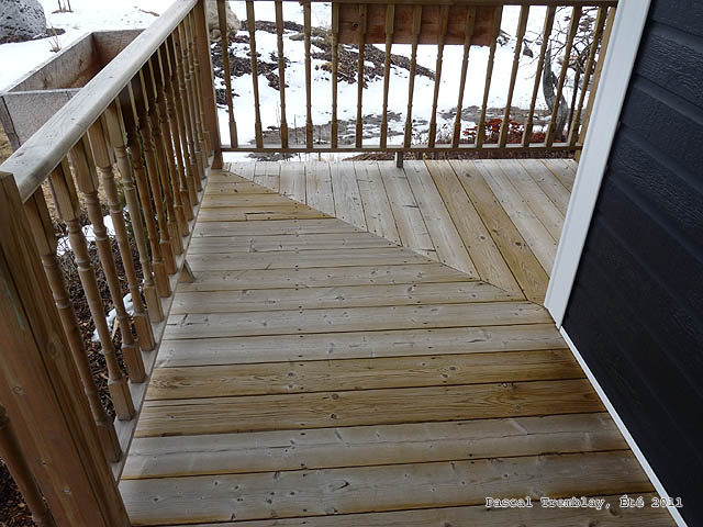 Plancher en bois trait� d'une Galerie - Plancher en bois trait� Terrasse