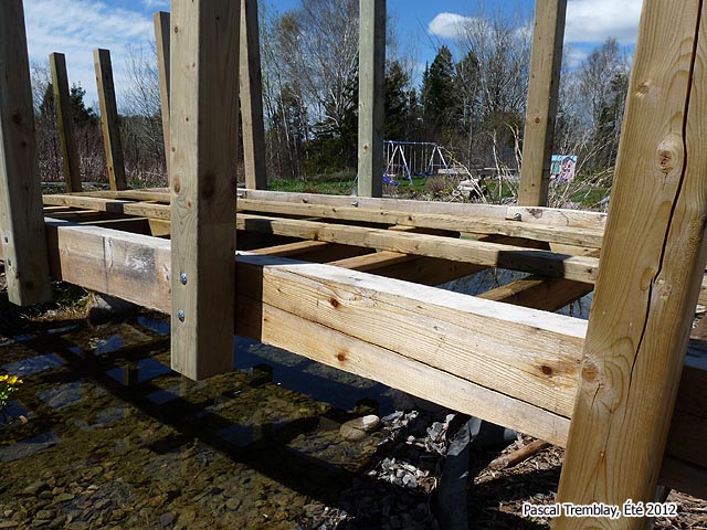 Id�es de Bricolage au Jardin - Pont pour ruisseau en arc en bois - Les gardes-corps