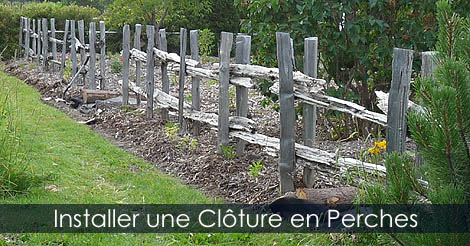 Comment installer une Clôture en Perches antiques - Étapes d'installation des poteaux et perches en cèdre