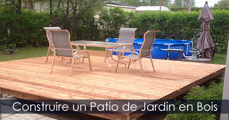 Comment construire un patio terrasse en bois au sol