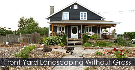 No Grass Front Yard - Landscape front yard garden