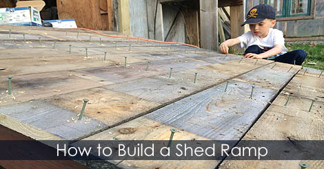 How to build a sturdy shed ramp - Wooden shed ramp