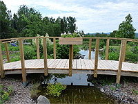 Backyard Bridge Building Instructions - Pond bridge step-by-step building instructions