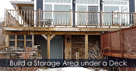 How to build a storage are under a deck - Raised deck storage idea - How to build a shed under a deck