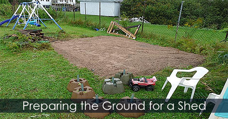 Preparing the ground for a shed - Firewood shelter building steps - Custom firewood shelter plan - Build wood shed