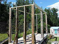 Wood shed building steps - Firewood shelter plans - DIY Firewood shelter