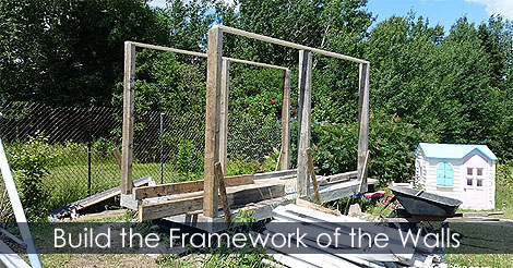How to Build Shed Framework Walls - DIY Wood shed - How to build a sturdy firewood shelter - Homemade Firewood rack