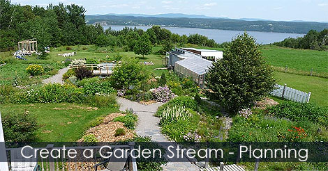 How to build a garden stream - Create a stream design - Planning backyard stream construction