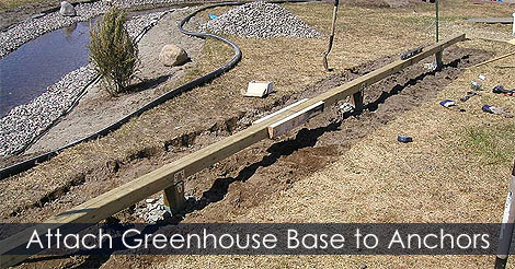 Building a greenhouse foundation - Greenhouse base design idea - How to build a greenhouse base