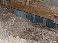 Garden Greenhouse building guide - Greenhouse base edging idea - Raised bed around a greenhouse