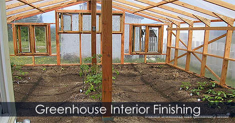 How to design a greenhouse - Greenhouse interior greenhouse - Setting up a greenhouse